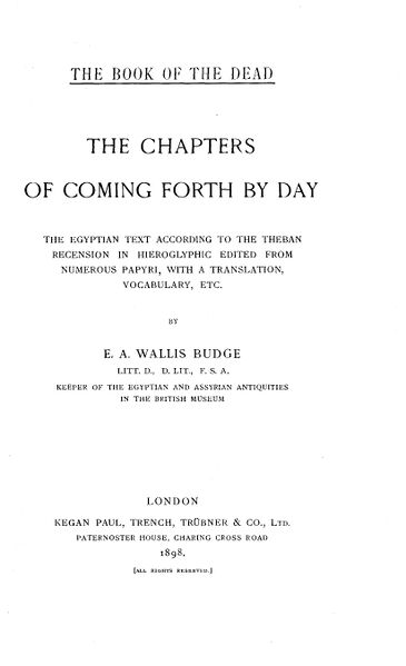 365px-The_Egyptian_Book_of_the_Dead-3_page-0001 The Book of the Dead; The Chapters of Coming Forth by Day