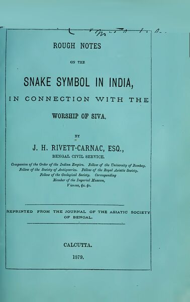 378px-Rough_Notes_on_the_Snake_Symbol_in_India Rough Notes on the Snake Symbol in India in Connection with the Worship of Siva