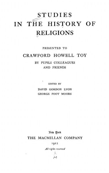 379px-Studies_in_the_History_of_Religions Studies in the History of Religions