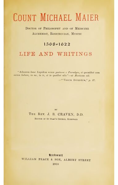 382px-Count_Michael_Maier_page-0001 Count Michael Maier: Life and Writings