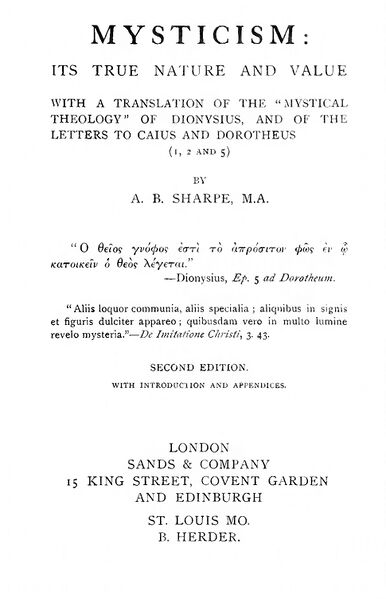 386px-Mysticism_Its_True_Nature_&_Value_-_A_B_Sharpe_(1910)-5_page-0001 Mysticism: Its True Nature and Value