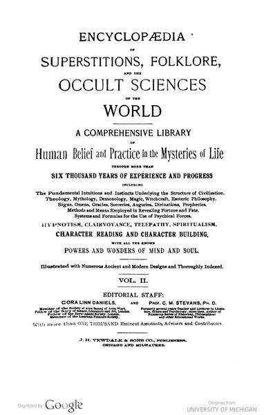 395px-Encyclopaedia_of_Superstitions_page-0001 Encyclopædia of Superstitions, Folklore, and the Occult Sciences of the World