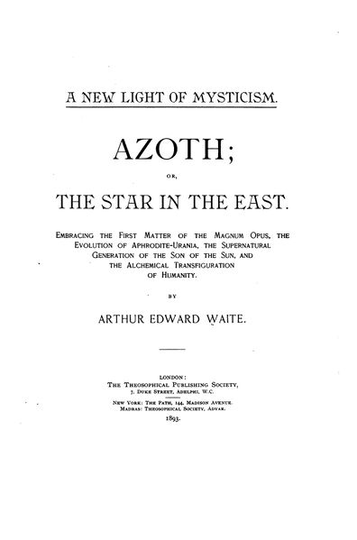 396px-Azoth_page-0001 Azoth; or, The Star in the East