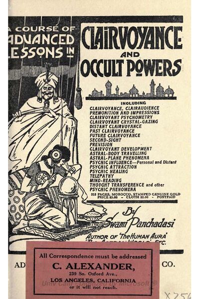 399px-Clairvoyance_page-0001 A Course of Advanced Lessons in Clairvoyance and Occult Powers