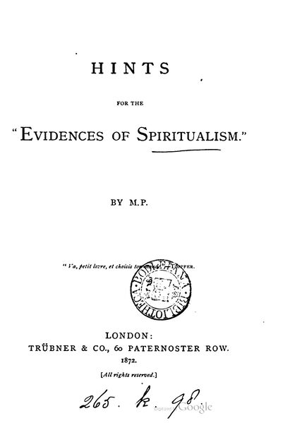 411px-Hints_for_the_Evidences_of_Spiritualism-8_page-0001 Hints for the "Evidences of Spiritualism"