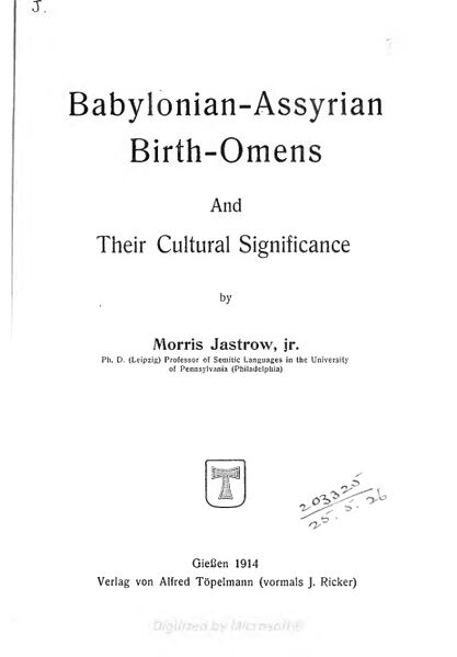 417px-Babylonian-Assyrian_Birth-Omens_page-0001 Babylonian-Assyrian Birth-Omens and Their Cultural Significance