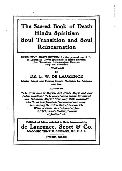 427px-The_Sacred_Book_of_Death_-_L_W_De_Lawrence-2_page-0001 The Scared Book of Death