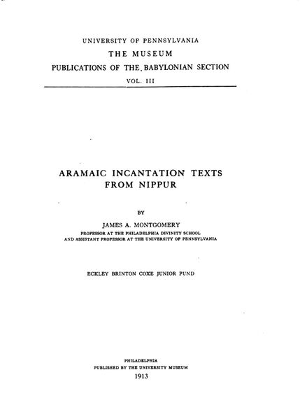 429px-Aramaic_page-0001 Aramaic Incantation Texts from Nippur