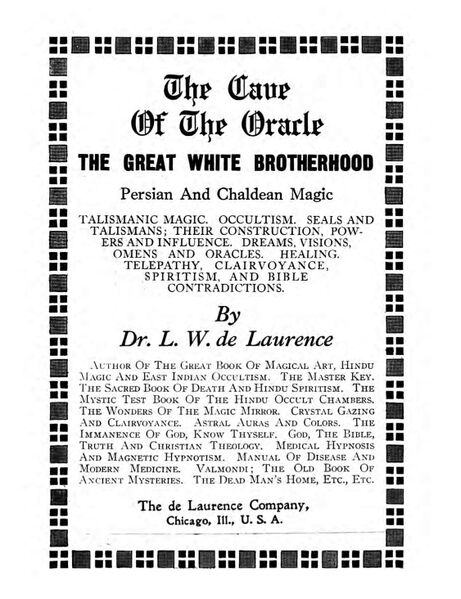 461px-The_Cave_of_the_Oracle_-_L_W_De_Laurence_(1916)-3_page-0001 The Cave of the Oracle