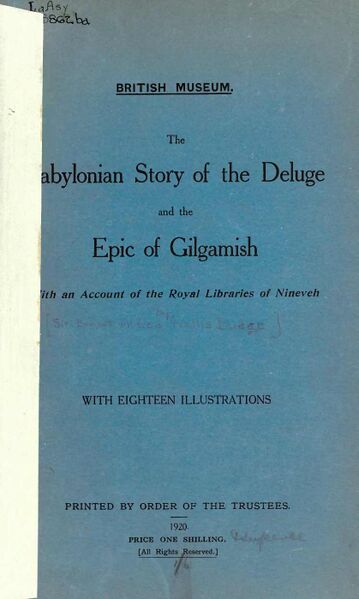 359px-The_Babylonian_Story_of_the_Deluge The Babylonian Story of the Deluge and The Epic of Gilgamesh