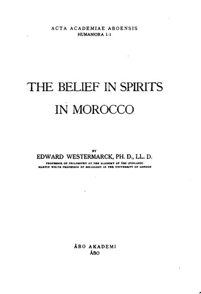 411px-The_Belief_in_Spirits_in_Morocco The Belief of Spirits in Morocco