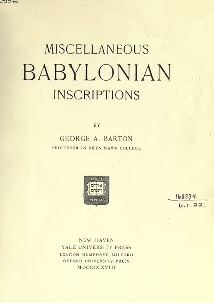 425px-Miscellaneous_Babylonian_Inscriptions_-_G_Barton_(1918)-3_page-0001 Miscellaneous Babylonian Inscriptions