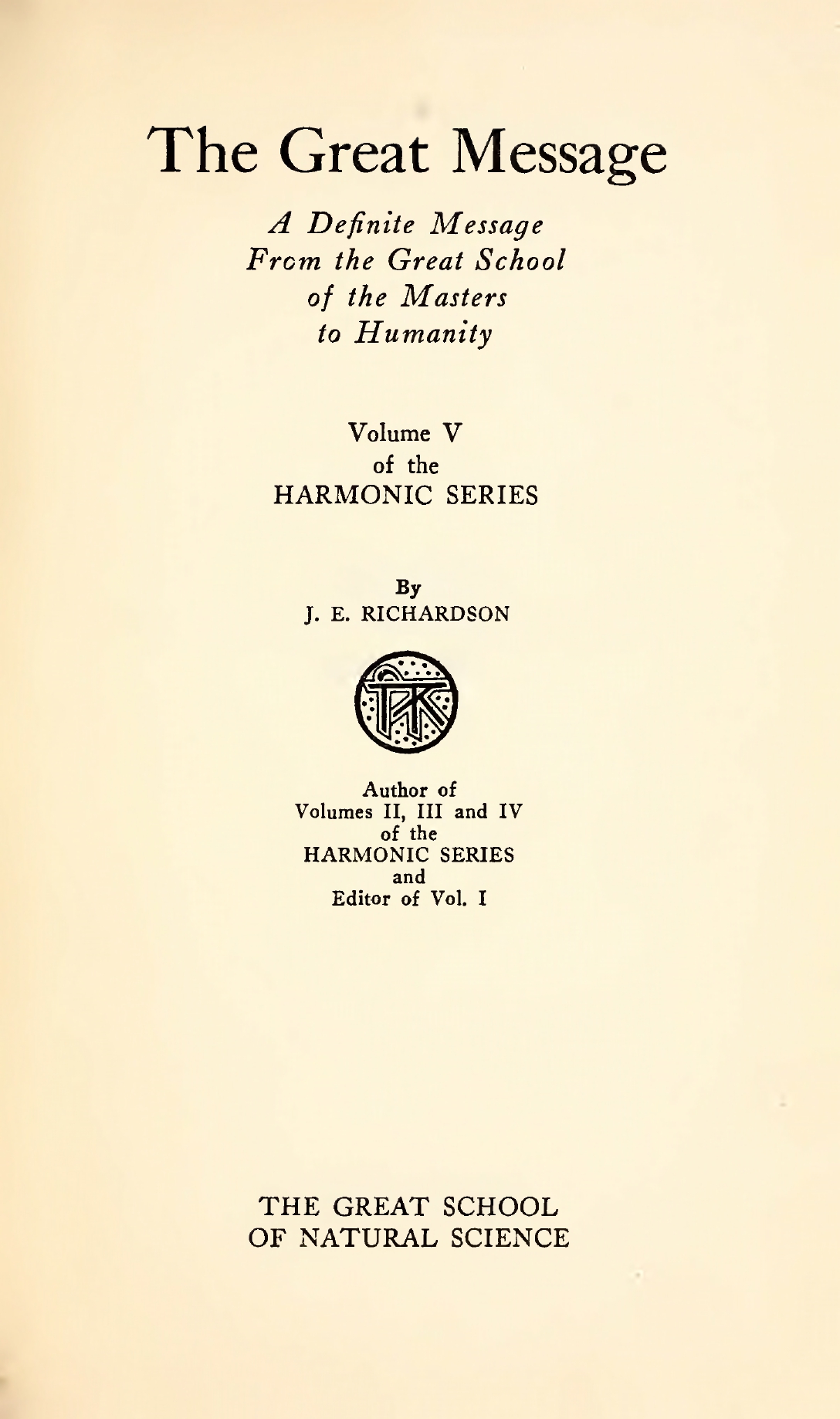 The Great Message - J E Richardson (1927)-4_page-0001 The Great Message