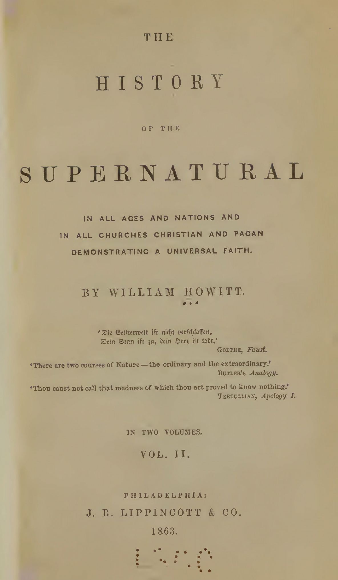 The History of the Supernatural in all Ages & Nations, Volume 2 - W Howitt (1863)-3_page-0001 The History of the Supernatural